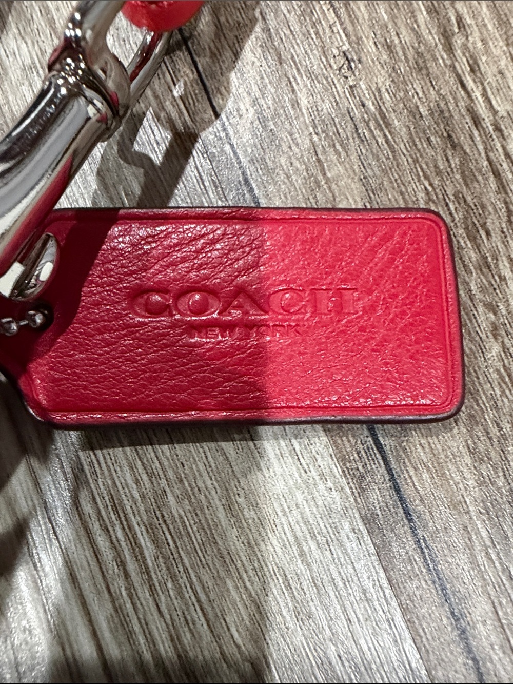 Coach Red Leather Crossbody Bag with Turn-Lock - Picture 5 of 5
